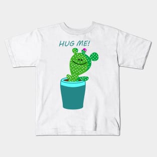 Funny cactus hug me Kids T-Shirt